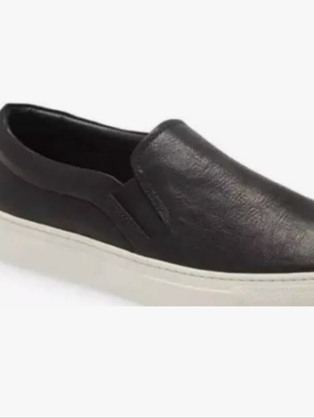 Good Man Brand Men's Edge Slip-On Black Leather Sneakers